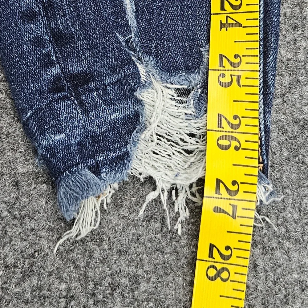 Buckle Black Ankle Skinny Jeans Womens Size 26 Blue Fit No 53 Frayed Hem Denim - Picture 7 of 9